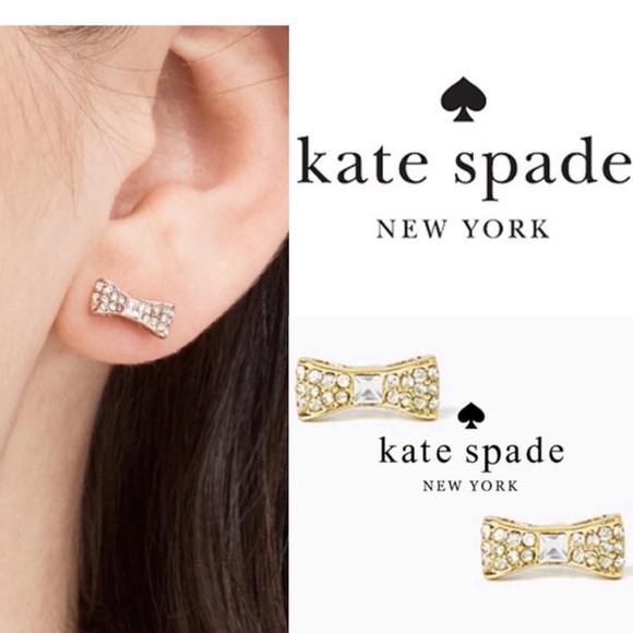 kate spade Jewelry - Kate spade pave bow stud earrings🎉 Host Pi…